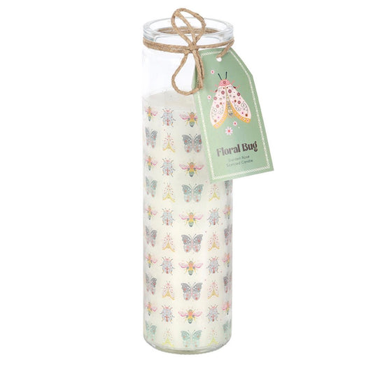 Floral Bug Tube Candle