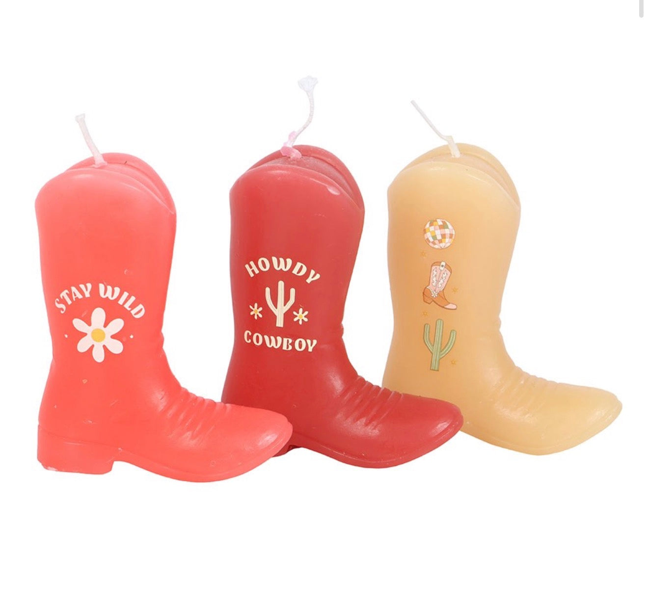 Mini Cowboy Boot Candles