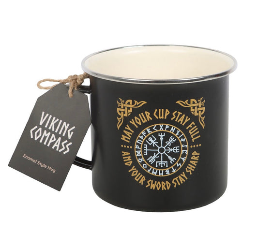 Viking Compass Enamel Mug