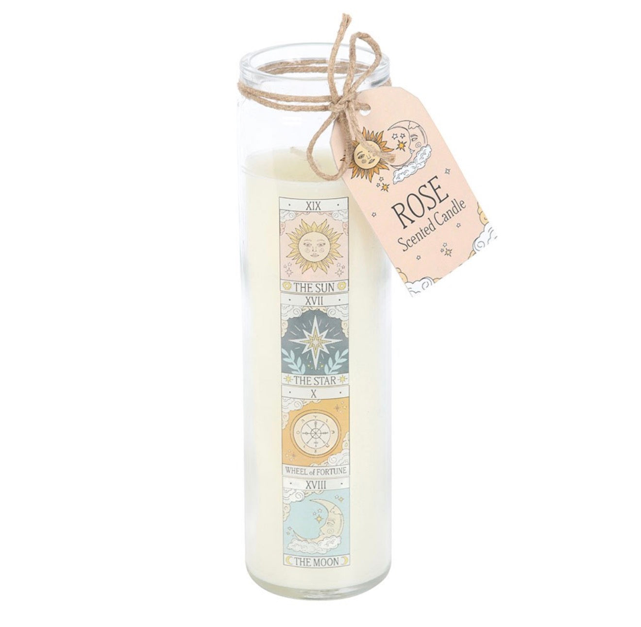 Vintage Tarot Style Tube Candle Rose