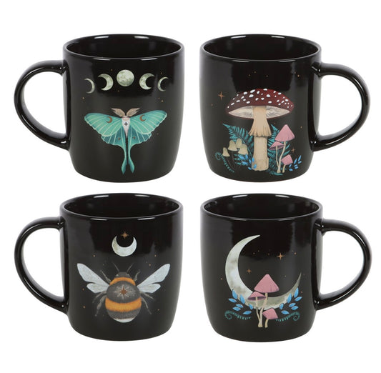 Set of 4 Dark Forest Mugs