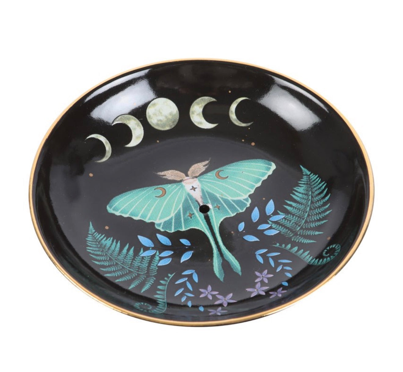 Luna Moth Incense Plate