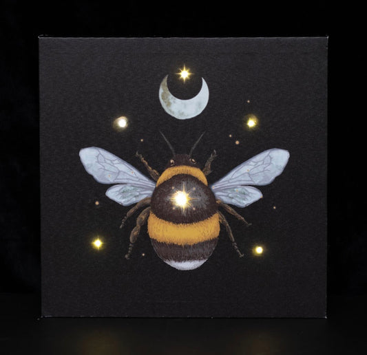 Forest Bee Light Up Canvas Plaque