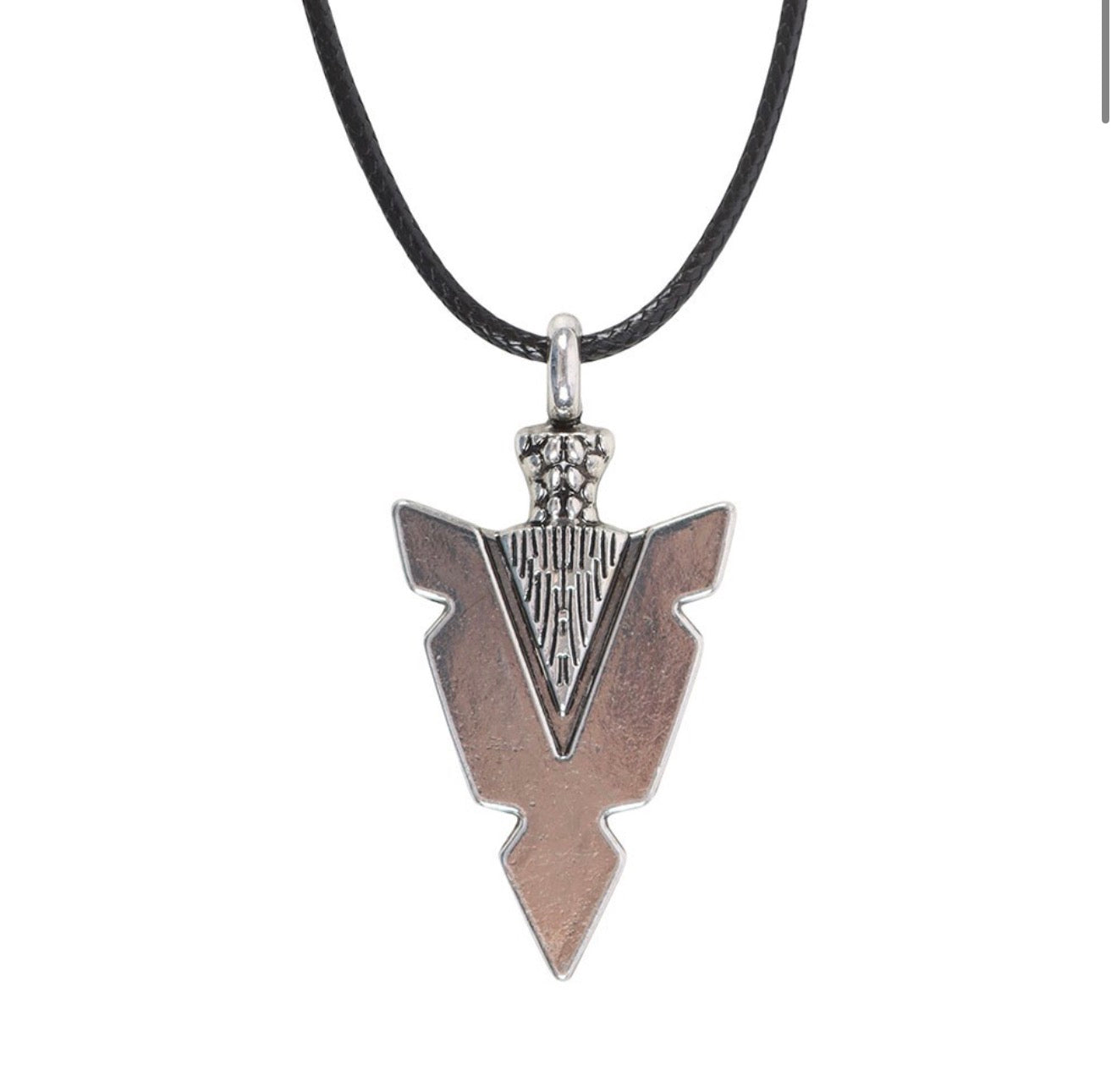 Arrowhead of Strength Viking Cord Necklace