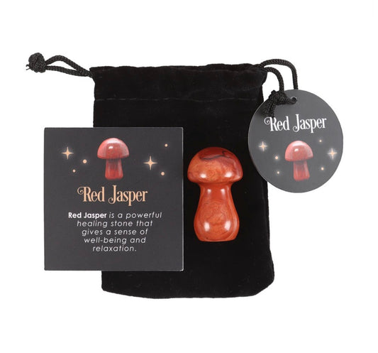 Red Jasper Crystal Mushroom