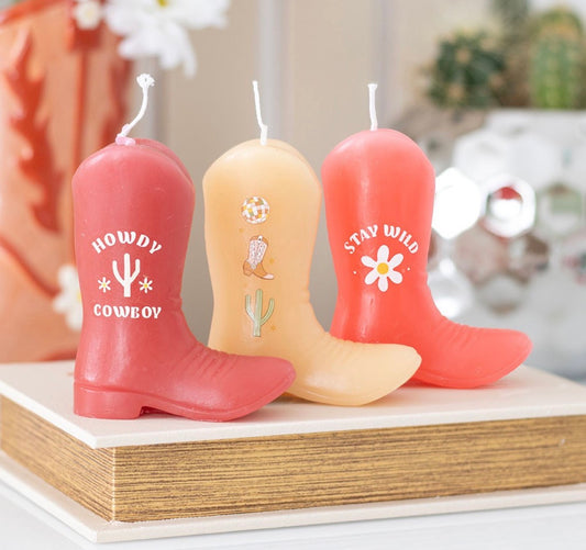 Mini Cowboy Boot Candles
