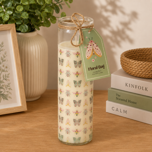 Floral Bug Tube Candle