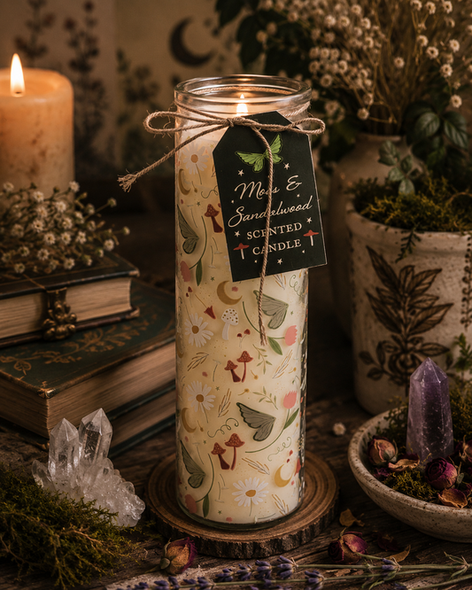 Fairy Folklore Tube Candle Moss and Sandalwood