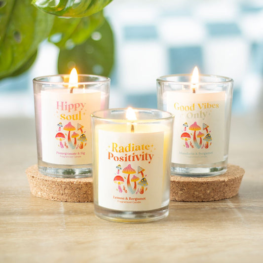Set of 3 Mini Mushroom Candles