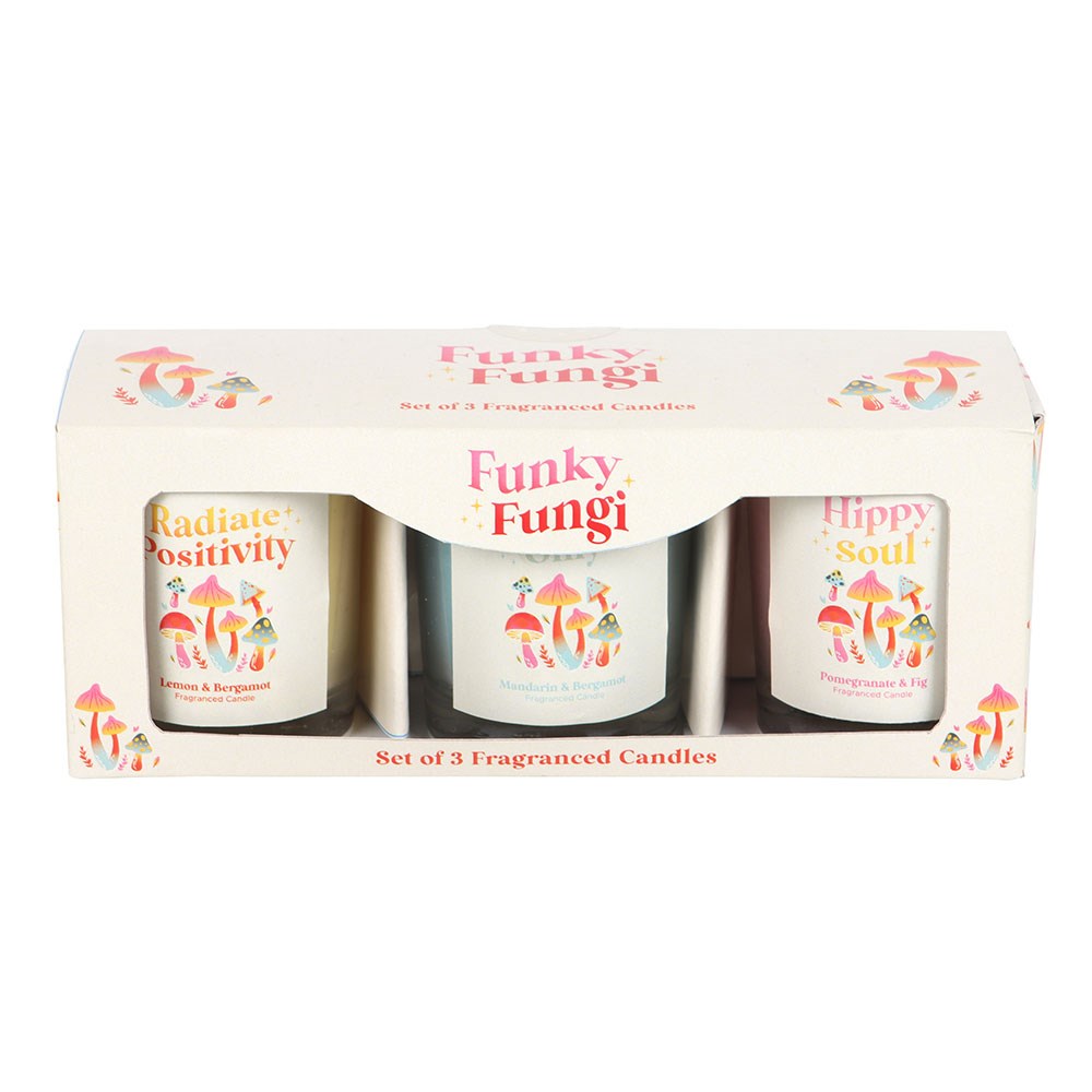 Set of 3 Mini Mushroom Candles