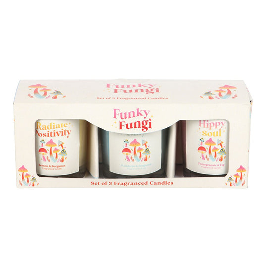 Set of 3 Mini Mushroom Candles