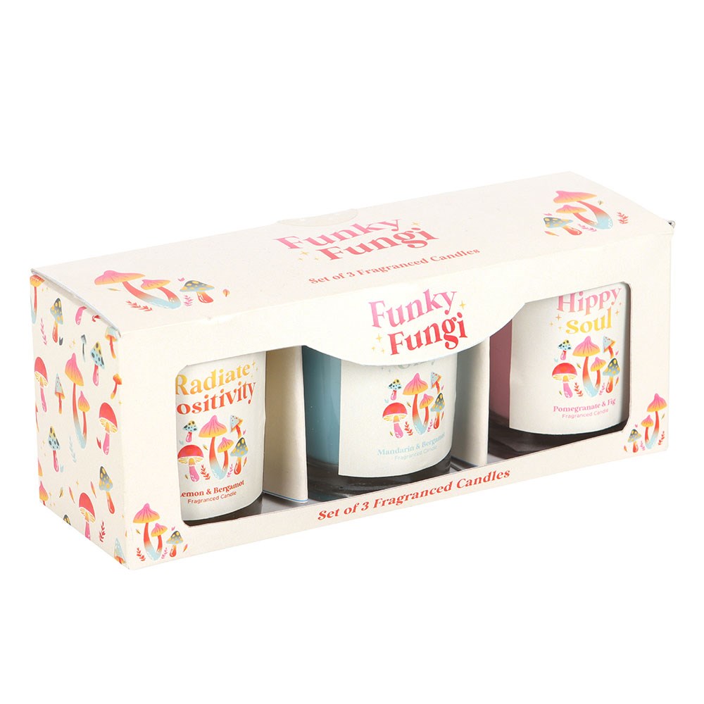 Set of 3 Mini Mushroom Candles