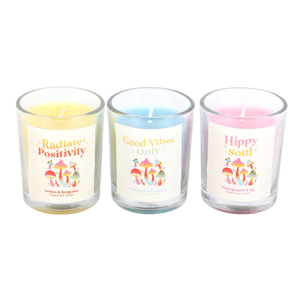 Set of 3 Mini Mushroom Candles