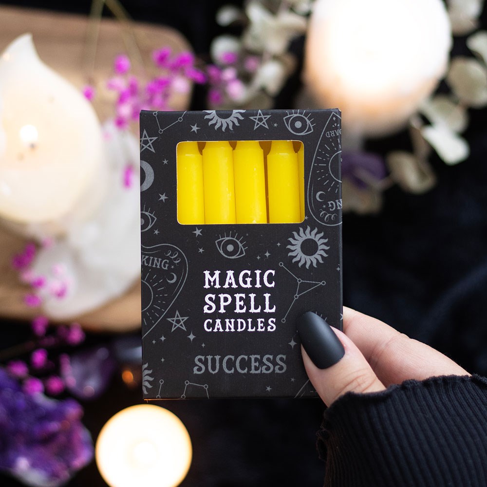 Pack of 12 Yellow Spell Candles