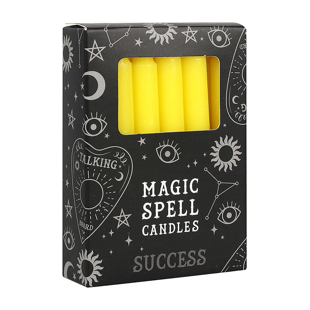 Pack of 12 Yellow Spell Candles