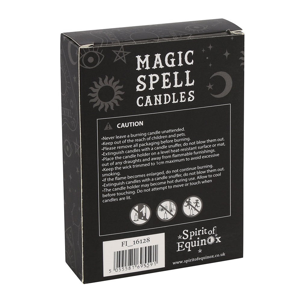 Pack of 12 Black Spell Candles