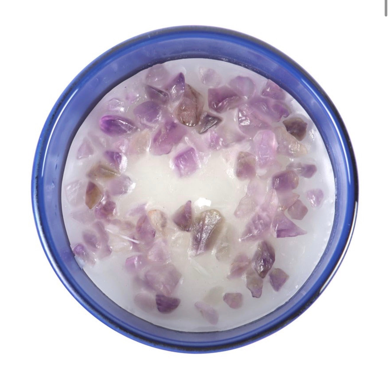 Amethyst Chip Moon Candle