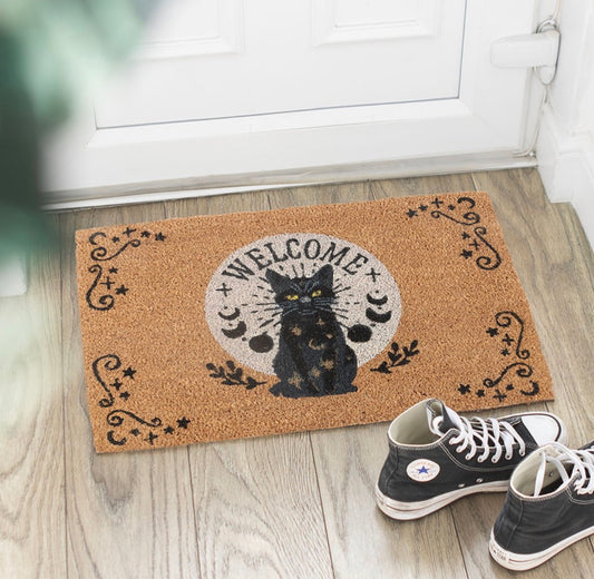 Black Magic Cat Doormat