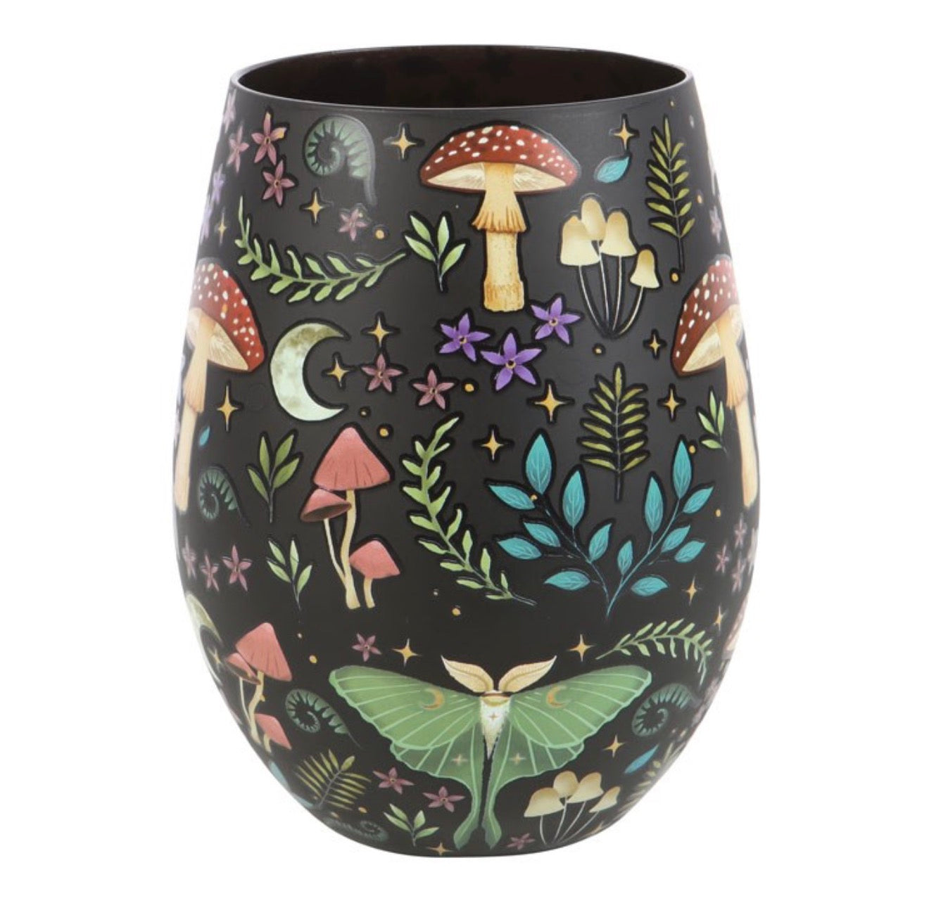 Dark Forest Stemless Wine Glass