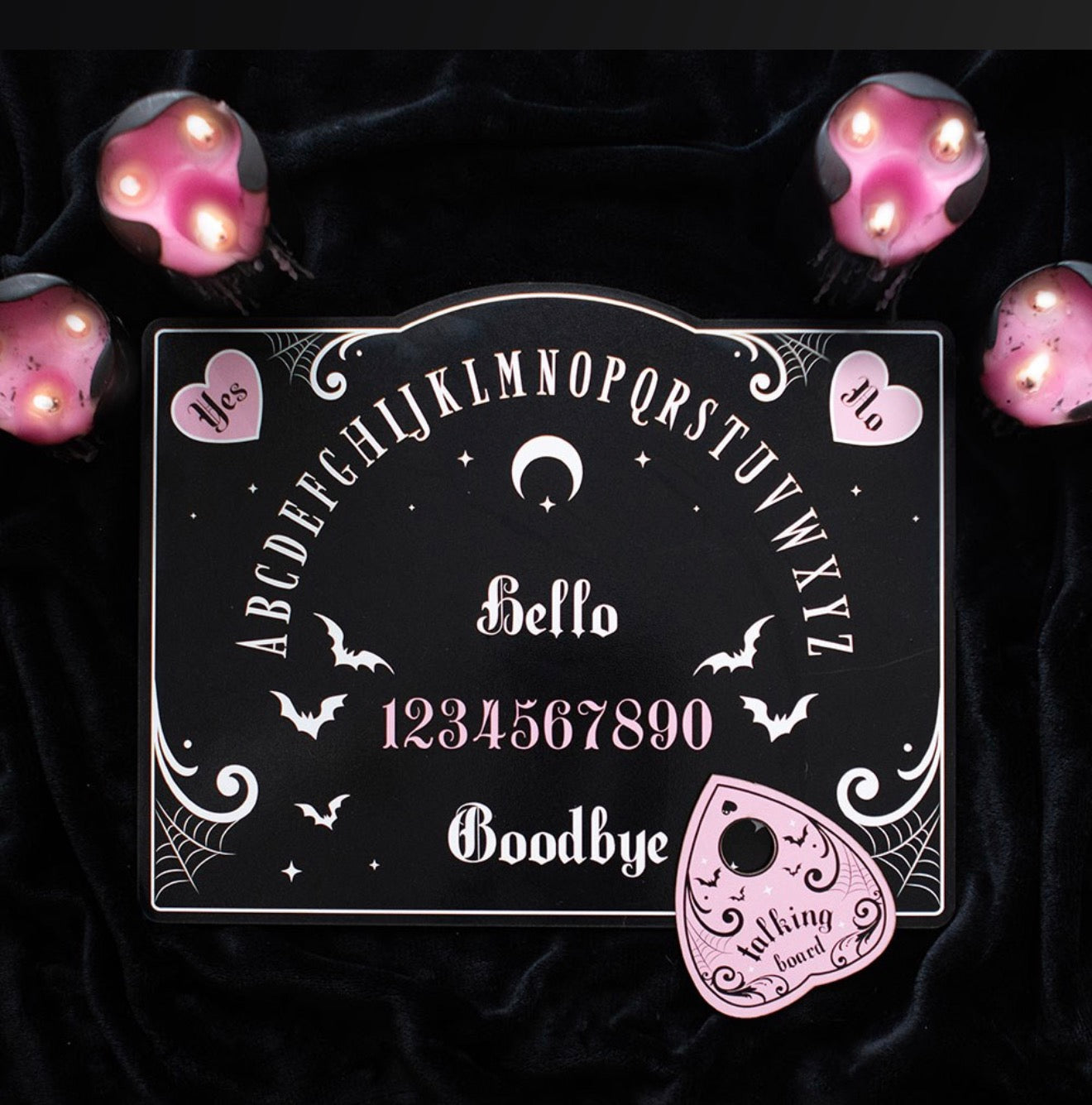 Pink and Black Talking Board