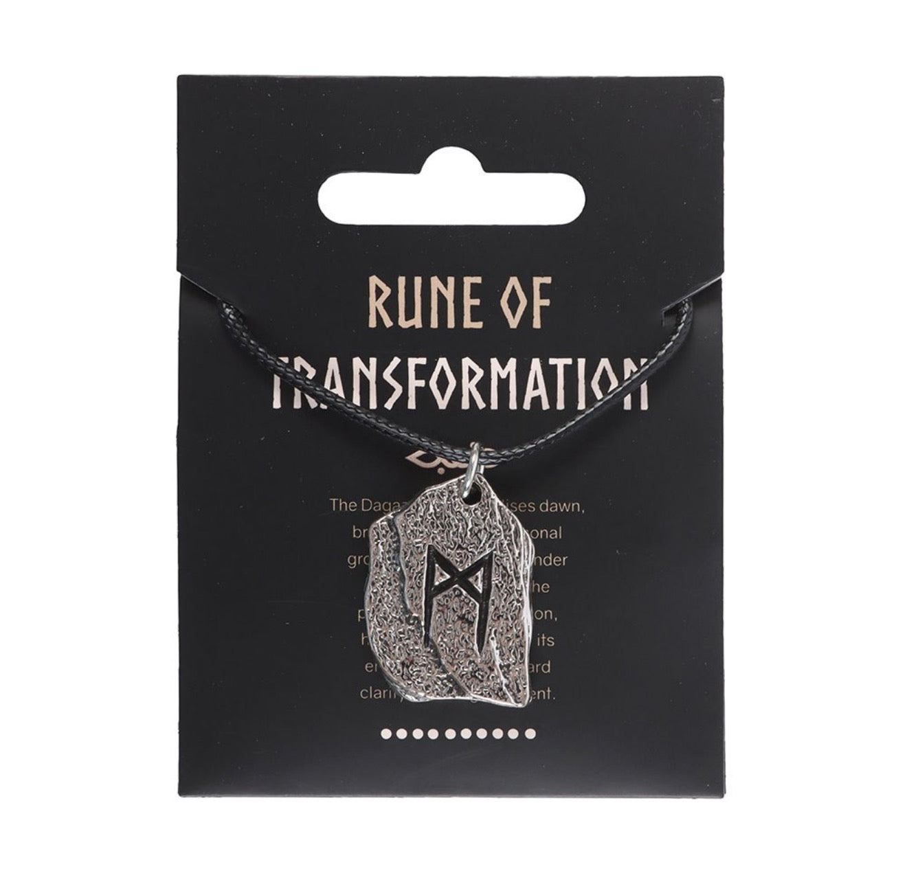 Rune of Transformation Viking Cord Necklace
