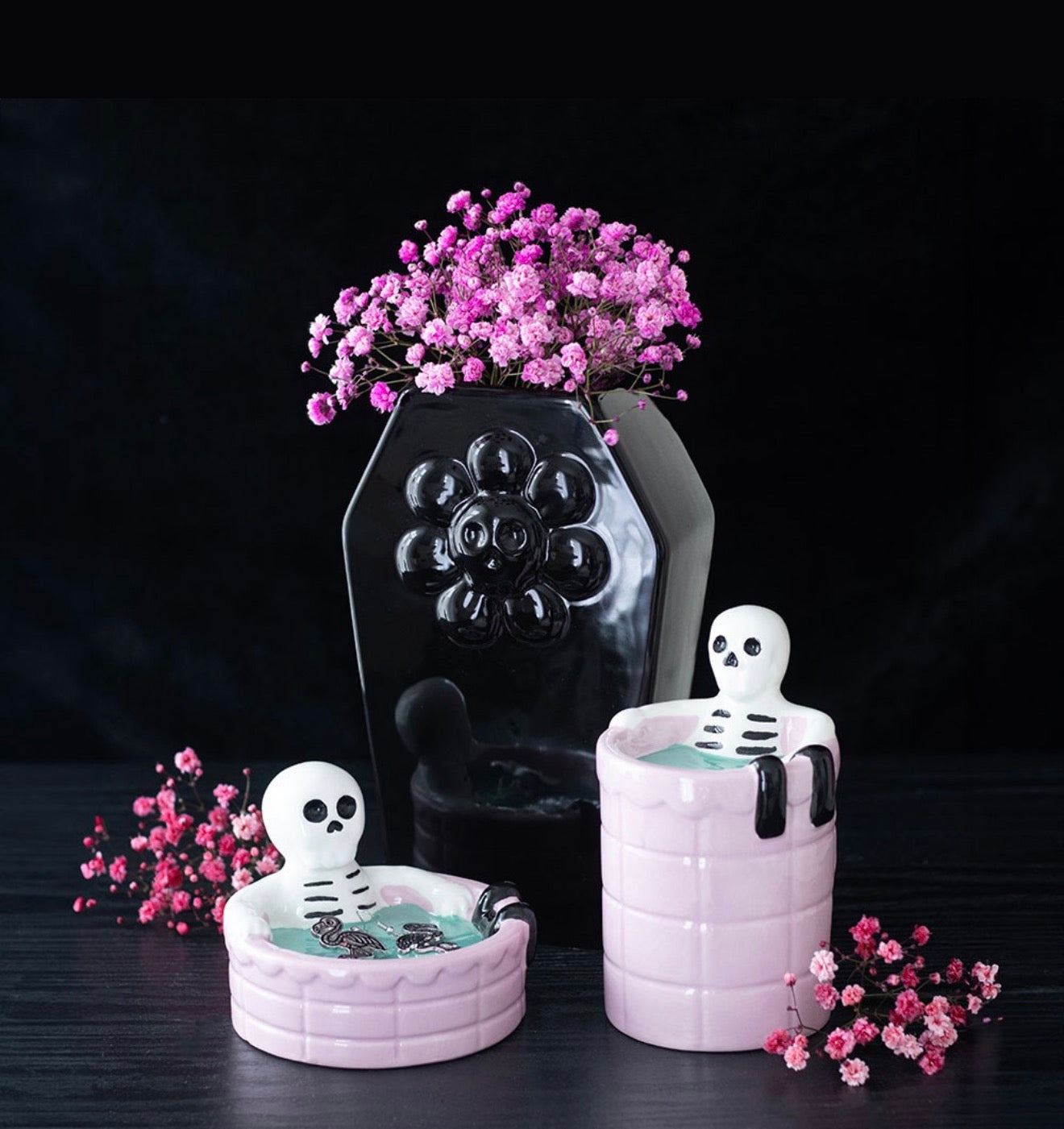 Black Coffin Flower Vase
