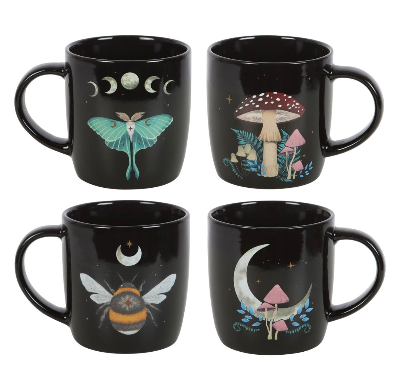 Set of 4 Dark Forest Mugs