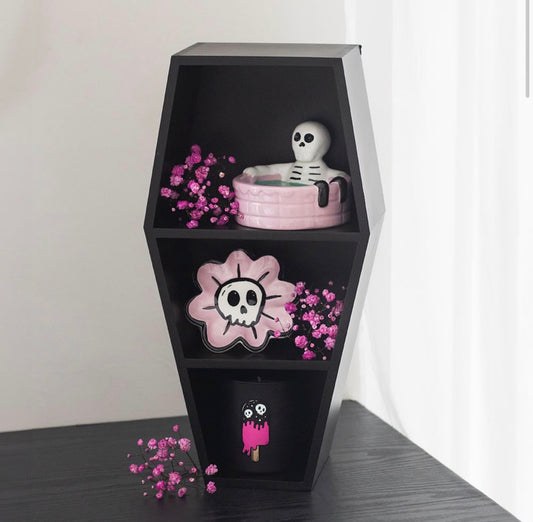 Small Black Coffin Shelves
