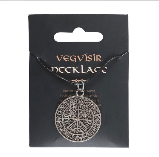 Vegvisir Viking Compass Cord Necklace