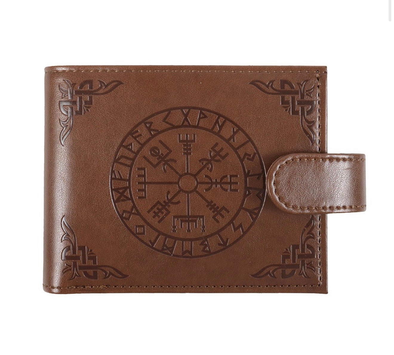 Viking Compass Faux Leather Wallet