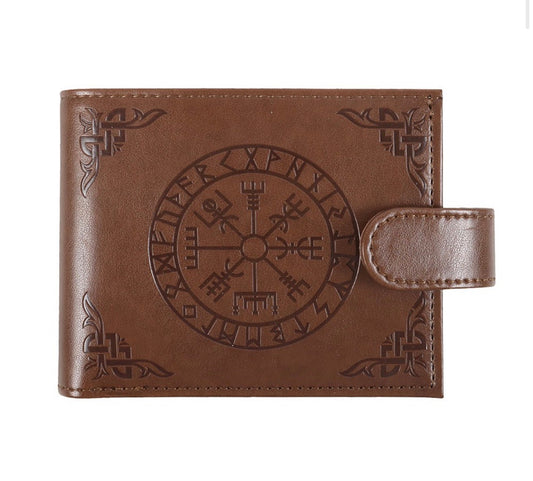 Viking Compass Faux Leather Wallet