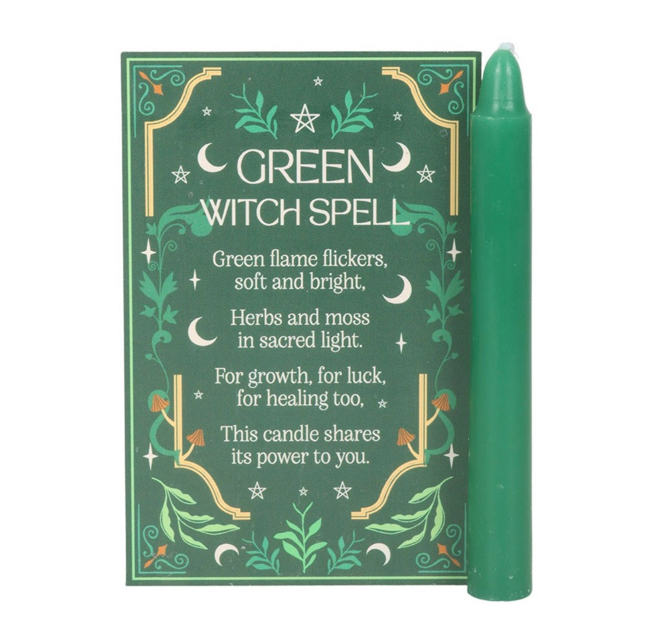 Green Witch Spell Candles - Pack of 12