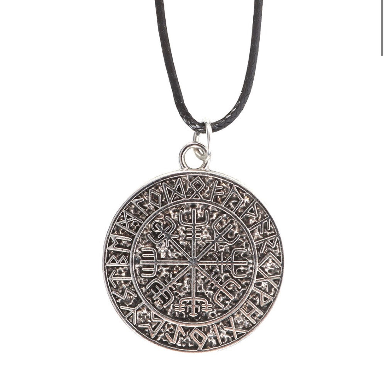 Vegvisir Viking Compass Cord Necklace