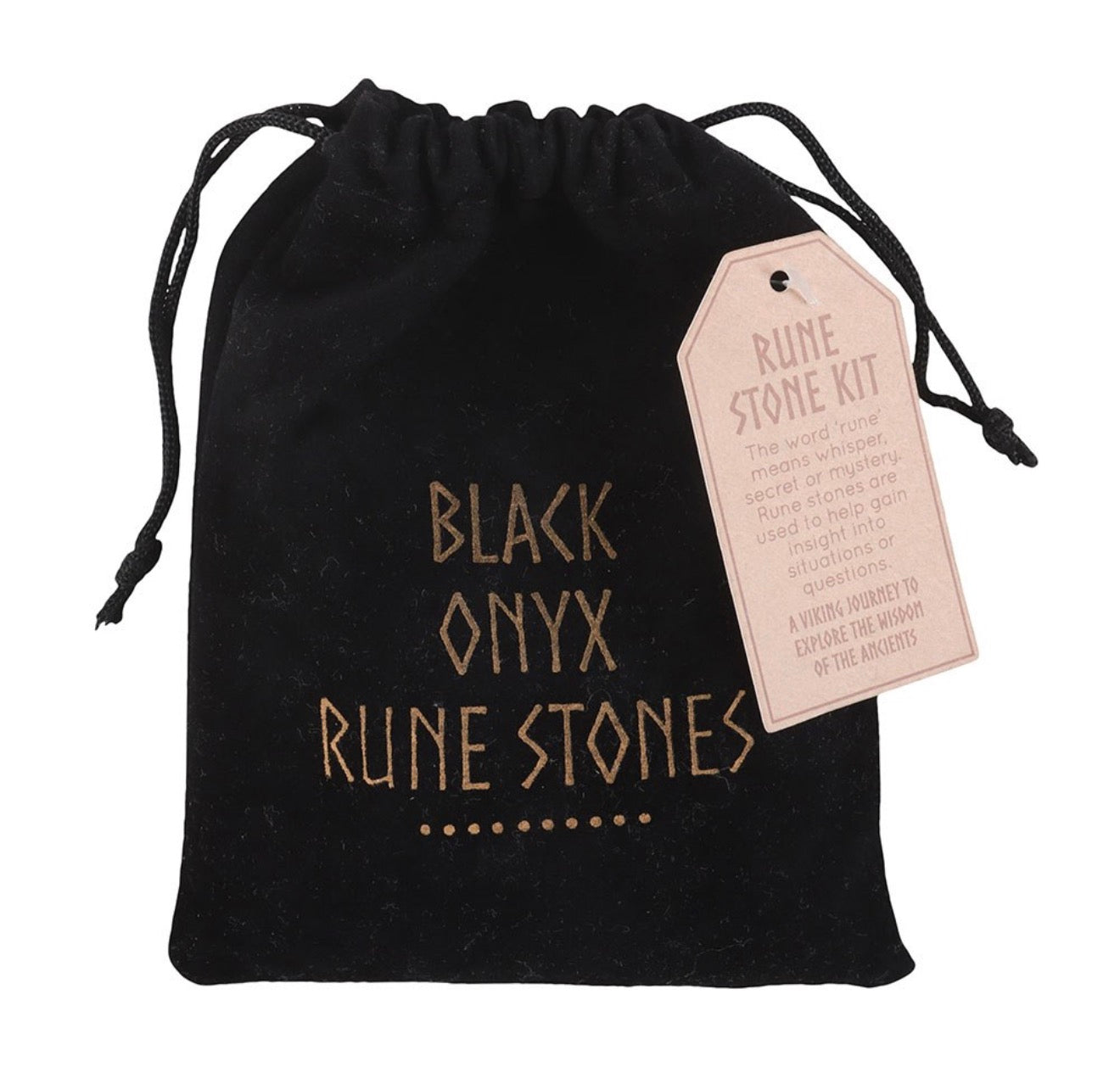 Set of 25 Black Onyx Viking Rune Stones