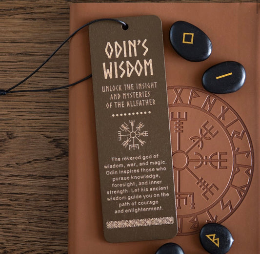 Odin’s Wisdom Wooden Bookmark