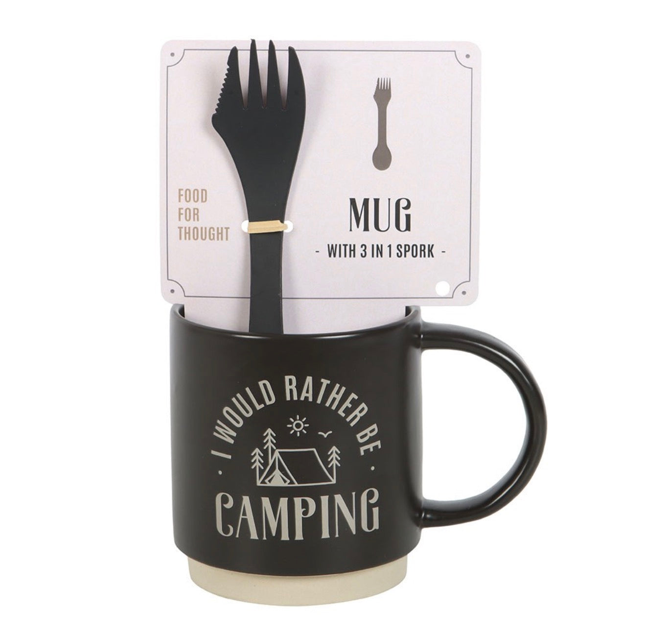I Would Rather be Camping Mug with 3-in-1 Spork