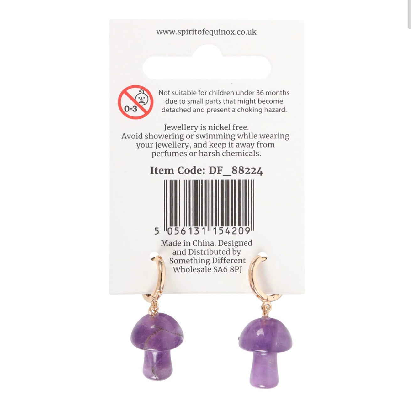 Amethyst Mushroom Earrings