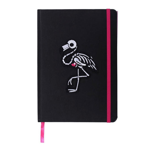 Flamin-Goth A5 Notebook with Patch and Sticker Sheet
