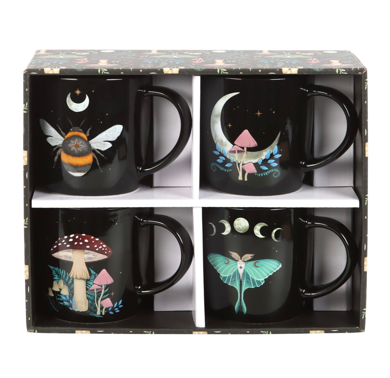 Set of 4 Dark Forest Mugs