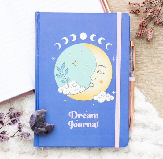The Moon Dream Journal - Notebook A5 with Amethyst Pen