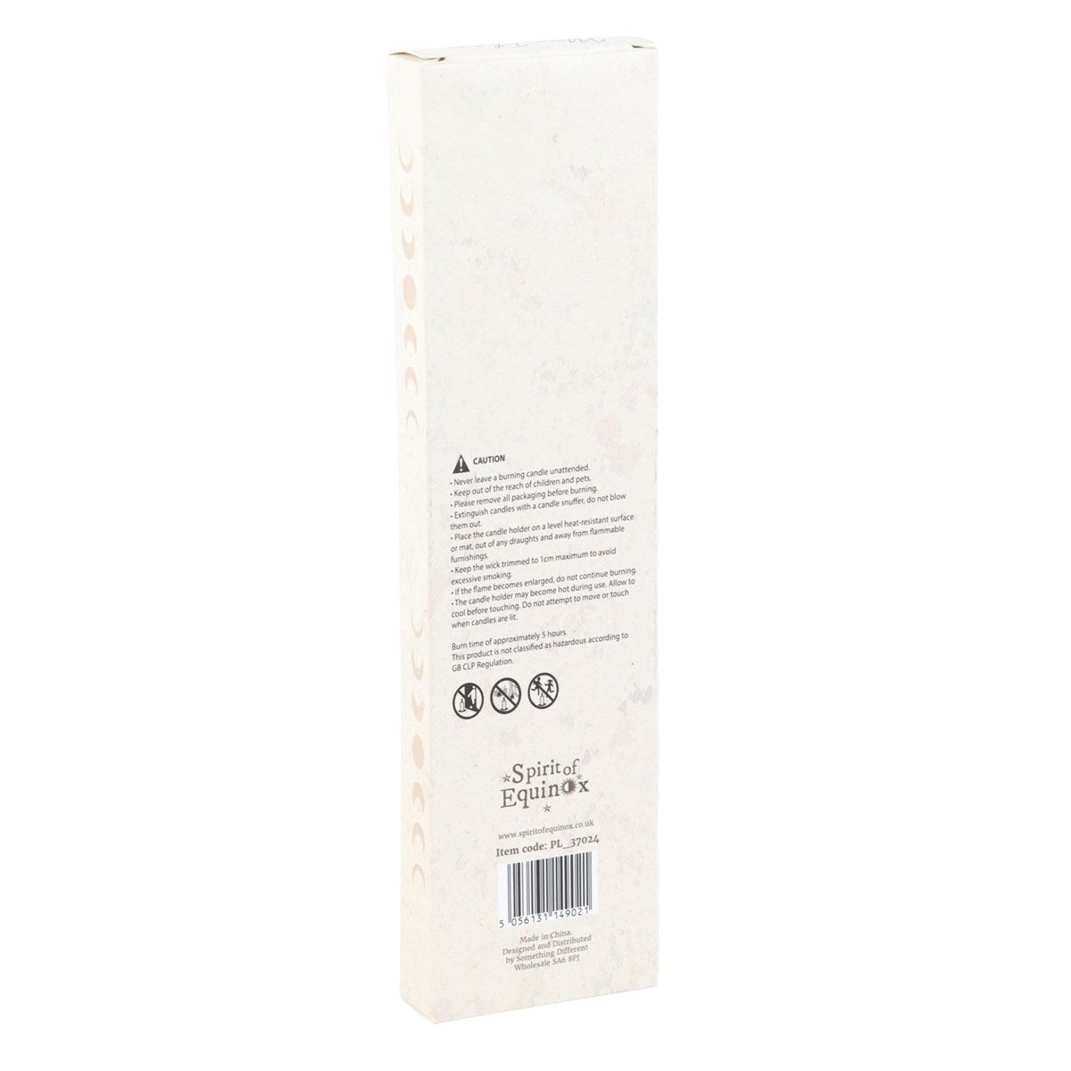 Set of 3 Off White Moon Phases Taper Candles